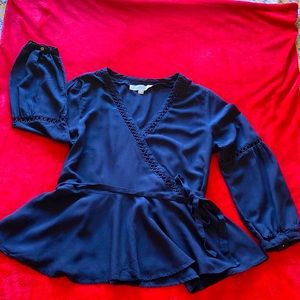 Loft Peplum Wrap Top